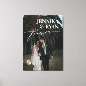 ビッグネームホワイトオーバーレイ結婚フォーエバーのフォトカンヴ キャンバスプリント (正面)