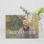 ビッグネームモダン写真の卒業発表 招待状 (スタンド正面)