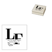 ビッグネーム葉イニシャルの結婚 ラバースタンプ (押印)