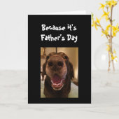 ビッグノーズおもしろいドッグ父の日パパラブドッグ カード (黄色い花)