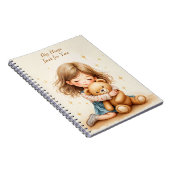 ビッグハグカワイガールハギングテディベア紙シート ノートブック (右側)