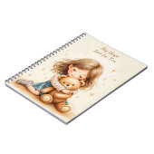 ビッグハグカワイガールハギングテディベア紙シート ノートブック (左側)