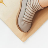 ビッグハグカワイガールハギングテディベア紙シート フリースブランケット (角)