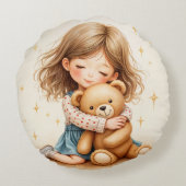 ビッグハグカワイガールハギングテディベア紙シート ラウンドクッション (裏面)