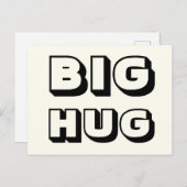 ビッグハグ黒アイボリー ポストカード (正面/裏面)
