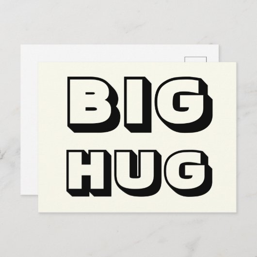 ビッグハグ黒アイボリー ポストカード (正面/裏面)
