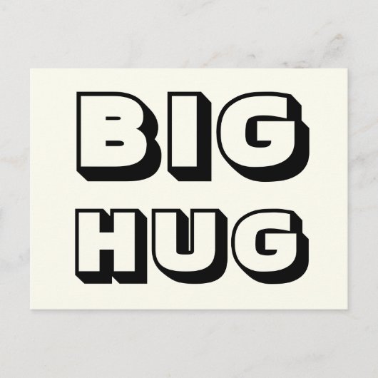 ビッグハグ黒アイボリー ポストカード (正面)