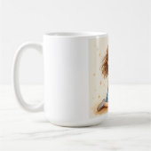 ビッグハグ – 可愛い女の子ハギングテディベア コーヒーマグカップ (左)