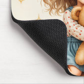 ビッグハグ – 可愛い女の子ハギングテディベア マウスパッド (コーナー)