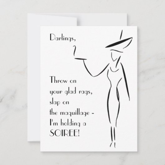 ビッグハットの女性#1 招待状 (正面)