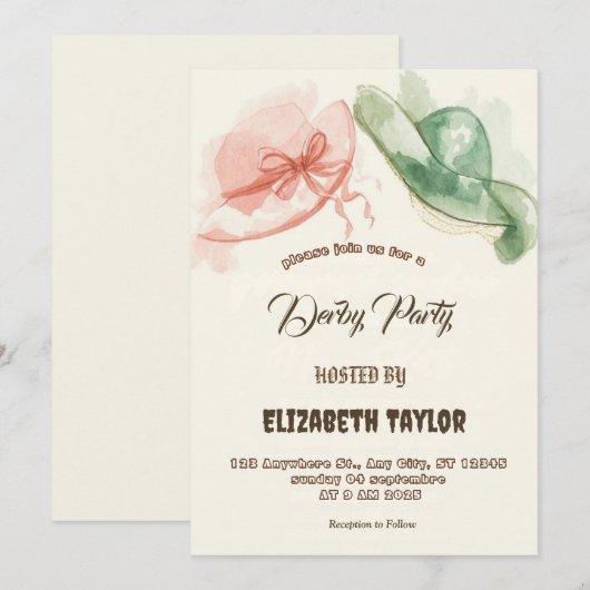 ビッグハットダービーパーティー招待状 招待状 (正面/裏面)