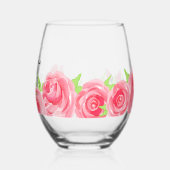 ビッグハットレディバラブライダルシャワー ステムなしワイングラス (左)