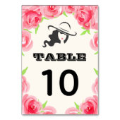 ビッグハット |水彩バラダービーパーティー テーブルナンバー (裏面)