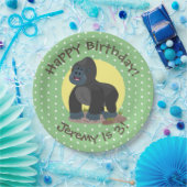 ビッグハッピーゴリラ漫画イラストレーション ペーパープレート (パーティー)