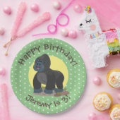 ビッグハッピーゴリラ漫画イラストレーション ペーパープレート (パーティー)