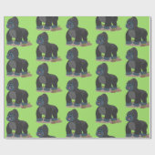 ビッグハッピーゴリラ漫画イラストレーション ラッピングペーパー (フラット)