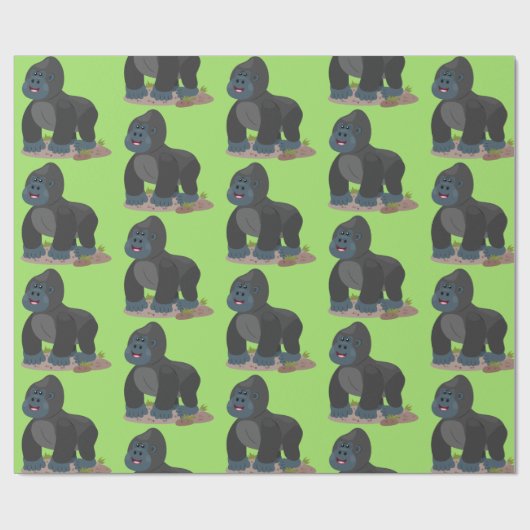 ビッグハッピーゴリラ漫画イラストレーション ラッピングペーパー (フラット)