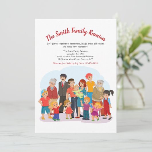 ビッグハッピーファミリー懇親会招待状 招待状 (スタンド正面)