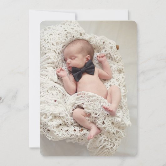 ビッグハローリトルマン男の赤ちゃん誕生のお知らせ 案内状 (裏面)