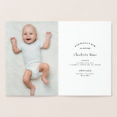 ビッグハローリトルレディーベビーガール誕生のお知らせ 箔カード (内部)