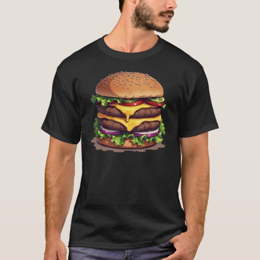 ビッグハンバーガーグルメグラフィックTシャツ Tシャツ (正面)