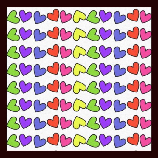 ビッグハートインレインボーカラーティッシュペーパー 薄葉紙