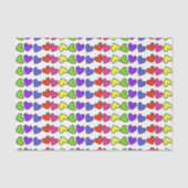 ビッグハートインレインボーカラーティッシュペーパー 薄葉紙 (正面)