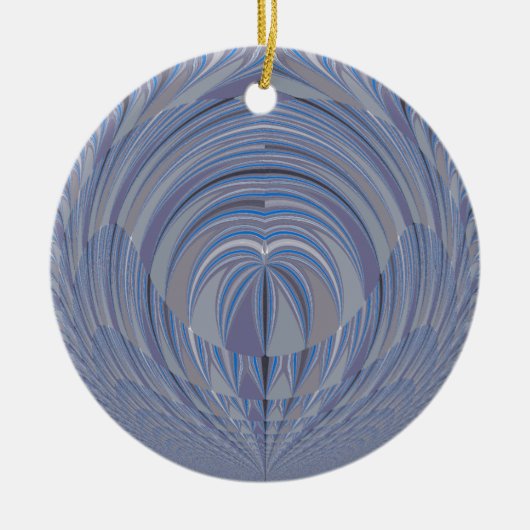 ビッグハートシームレスデザイン セラミックオーナメント (正面)