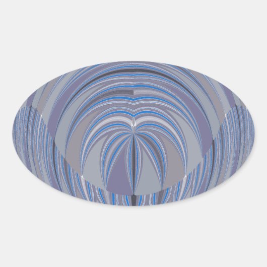 ビッグハートシームレスデザイン 楕円形シール (正面)