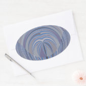 ビッグハートシームレスデザイン 楕円形シール (封筒)