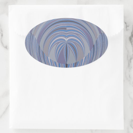 ビッグハートシームレスデザイン 楕円形シール (バッグ)