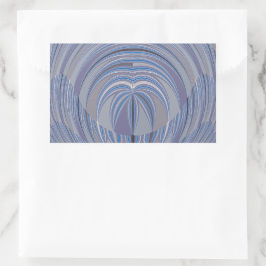 ビッグハートシームレスデザイン 長方形シール (バッグ)