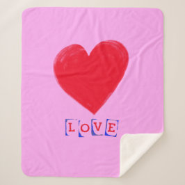 ビッグハートバレンタインの贈り物 シェルパブランケット