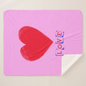 ビッグハートバレンタインの贈り物 シェルパブランケット (正面(横))