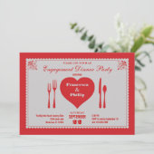 ビッグハート婚約ディナーパーティの招待状 招待状 (スタンド正面)