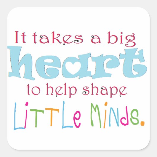 ビッグハート：カウンセラー：メンター：先生 スクエアシール (正面)