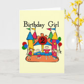 ビッグバウンスガール2nd誕生日Tシャツ&ギフト カード (黄色い花)