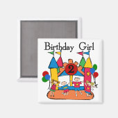 ビッグバウンスガール2nd誕生日Tシャツ&ギフト マグネット (正面/裏面)