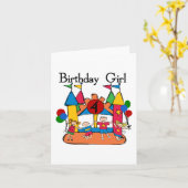 ビッグバウンスガール4th誕生日Tシャツ&ギフト カード (黄色い花)