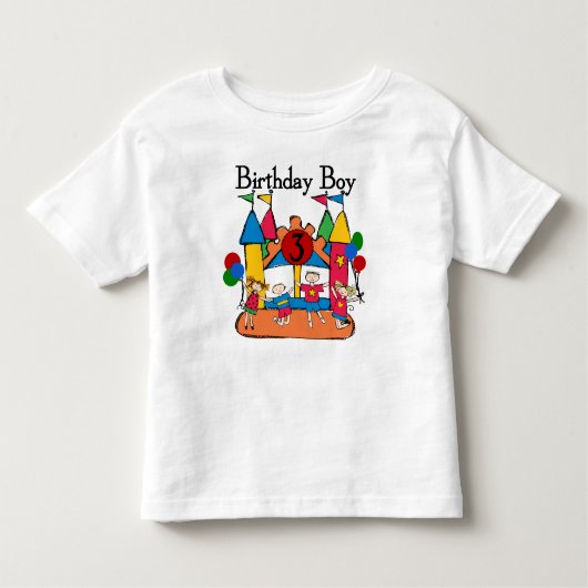 ビッグバウンスボーイ3rd誕生日Tシャツとギフト トドラーTシャツ (正面)