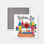 ビッグバウンスボーイ3rd誕生日Tシャツとギフト マグネット (正面/裏面)