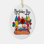 ビッグバウンスボーイ4th誕生日Tシャツとギフト セラミックオーナメント (右)