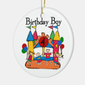 ビッグバウンスボーイ4th誕生日Tシャツとギフト セラミックオーナメント (左)