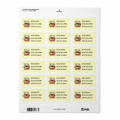 ビッグバウンスボーイ4th誕生日Tシャツとギフト ラベル (フルシート)