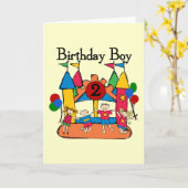 ビッグバウンスボーイ、2歳の誕生日Tシャツと贈り物 カード (黄色い花)