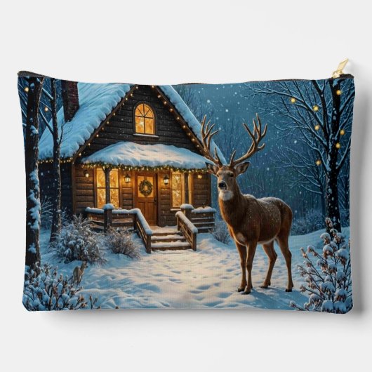 ビッグバックの雪のクリスマス訪問 アクセサリーポーチ (裏面)