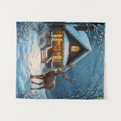 ビッグバックの雪のクリスマス訪問 タペストリー (正面(横))