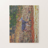 ビッグバックディアー歩くインザメドウアートパズル ジグソーパズル (縦)