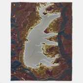 ビッグバックハンター抽象芸術アウトドアスマン フリースブランケット (正面)