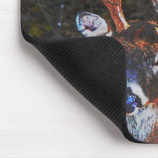 ビッグバック鹿〔雄ジカの〕枝角自然マウスパッド マウスパッド (コーナー)